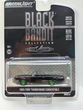 Green Light 1:64 Black Bandit Series 27-1965 Ford Thunderbird Convertible 