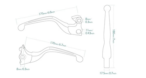 Aluminum hand Control Lever kit Chrome for Harley Iron 883 XL883N 2014-2015 - Picture 5 of 5