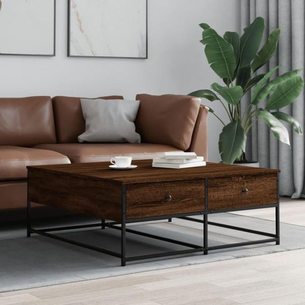 Couchtisch Braun Eichen-Optik 100X99X40 Cm Holzwerkstoff-image