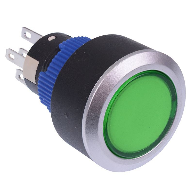Green On-(On) Momentary 220V 22mm Push Button Switch SPDT