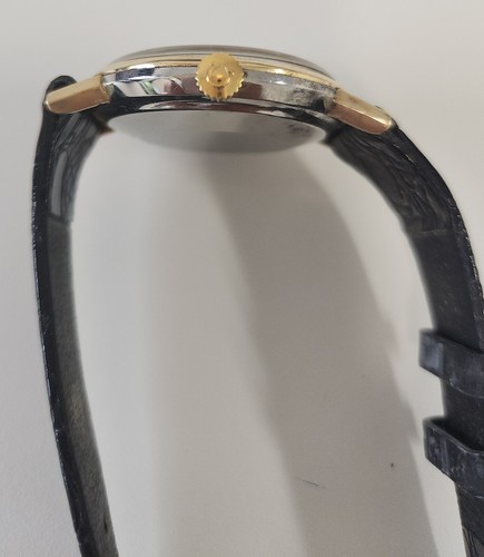 Vintage 14k Yellow Gold Omega Automatic Seamaster De Ville Men's Watch with Date - Imagen 4 de 7