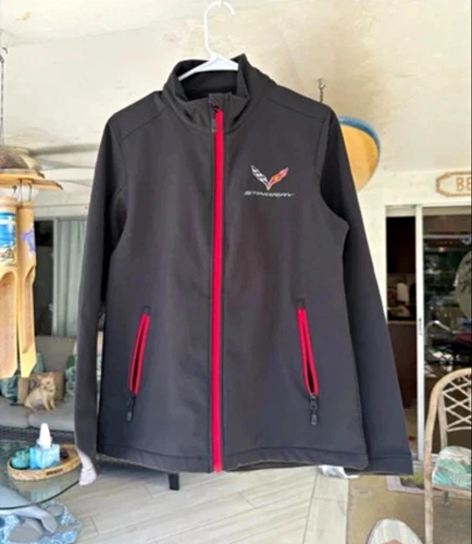 Corvette Stormtech Performance Softshell Jacket Full Zip Black/Red Logo Size M - product listing photo