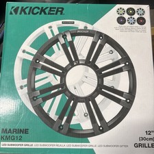 Kicker 45KMG12 12" Marine Subwoofer Grille   Charcoal