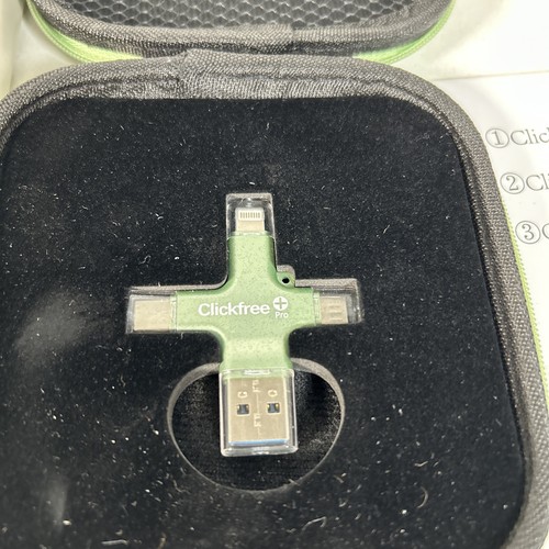ClickFree Pro 128GB Universal Speichergerät mit Reiseetui Video Saver Grün - Bild 2 von 5