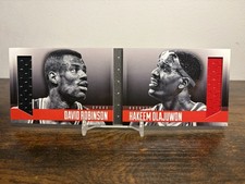 2013 Preferred Hakeem Olajuwon David Robinson Game Used Jersey Booklet /199
