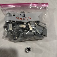 threaded rod coupling 3/8 x1/2 Qty 53 Pieces