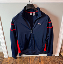 Vintage FILA Bjorn Borg Style Tennis Track Jacket Mens Size Large Navy Blue Red
