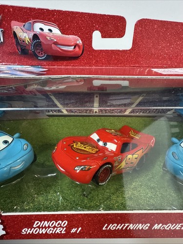 2008 Disney Pixar World of CARS 3-Car Dinoco Showgirl #1 & #2 Damaged Package - Picture 3 of 12