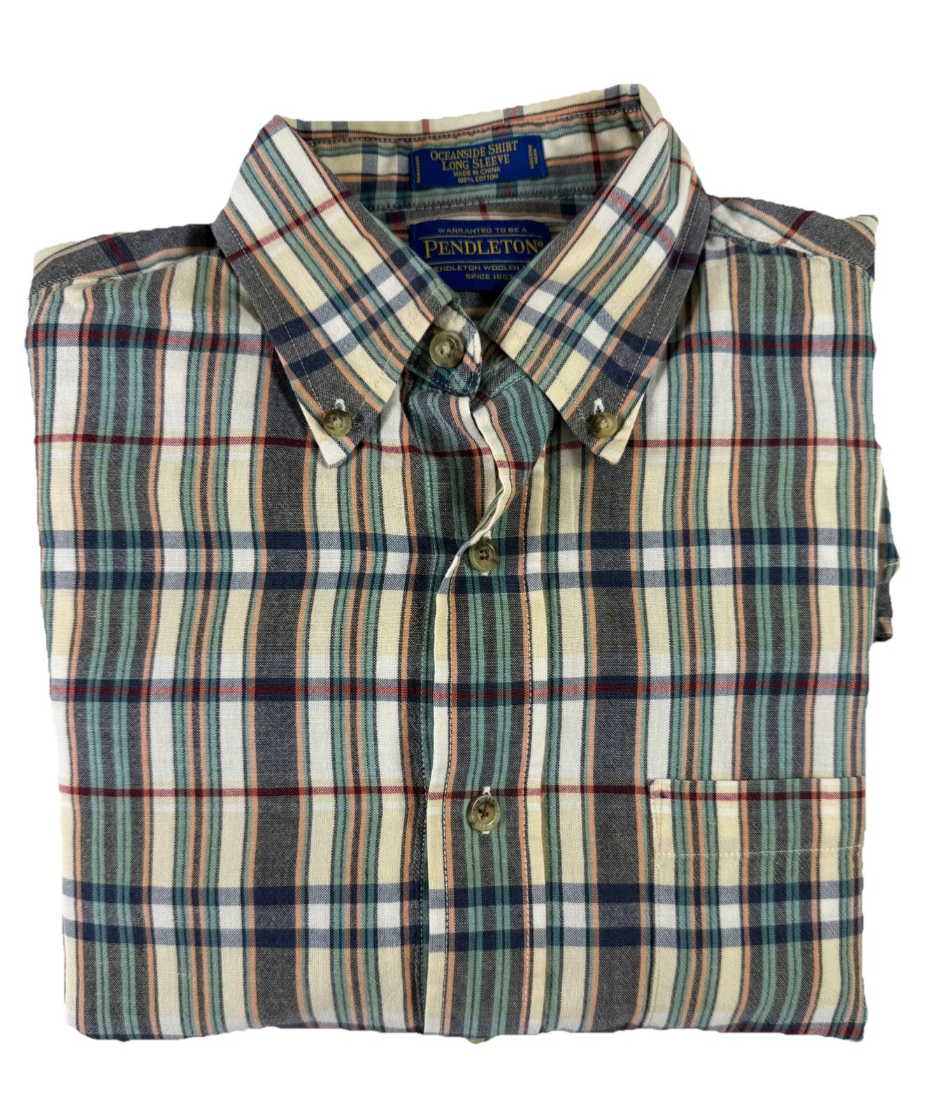 Medium Pendleton Oceanside Long Sleeve Plaid Shir… - image 1