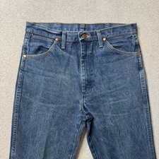 Wrangler Jeans Mens 32x36 Fits 32x33 Blue Denim Cowboy Western Rodeo 13MWZ