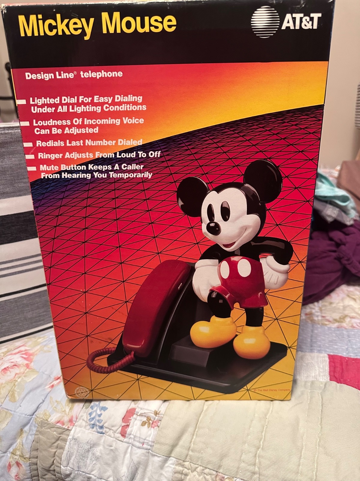 Vintage Disney Mickey Mouse Telephone AT&T Designline Phone 1990's