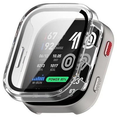 Smartwatch Hülle + Schutzglas für Amazfit Bip Max Schutz 9H PC Transparent