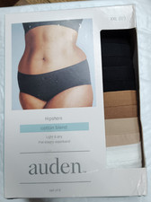 Auden 6pk Hipster Underwear Women's XXL Cotton Blend Elastic Waistband NEW