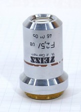 Carl Zeiss West Mikroskop Objektiv F 2,5/0,08 160/- * Übersichtsobjektiv RMS