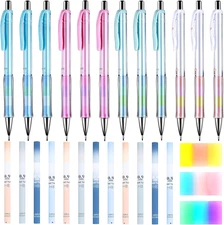 23 Pieces Pastel Mechanical Pencil Set, 12 Pcs 0.9 Mm Cute Aesthetic Mechanical 