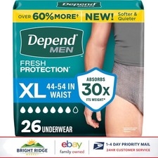 Adult Incontinence Protection Underwear, Maximum Absorbency, 26 Count Pack