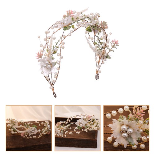 Accessori Capelli per Sposa Corona Fiore Miss Sposa Copricapo Matrimonio - Foto 3 di 12