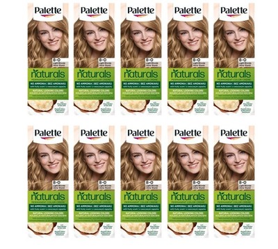 (10) PALETTE PERMANENT NATURALS COLOR NOURISHING CREAM HAIR DYE-LIGHT BLONDE 8-0