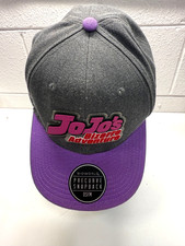 JoJo's Bizarre Adventures Anime Cartoon Logo Under Bill Art Snapback Hat Grey