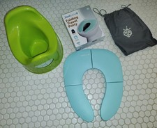 IKEA GREEN POTTY LILLA PLUS JOOL BABY FOLDING TRAVEL TOILET SEAT BAG HOLIDAY