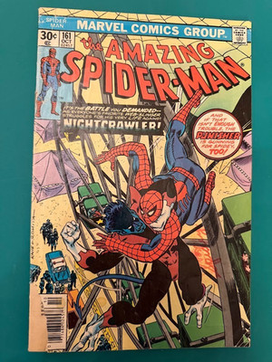 Amazing Spider-Man #161 , Marvel Comics , 1976  (re-stapled cover) Reader copy 
