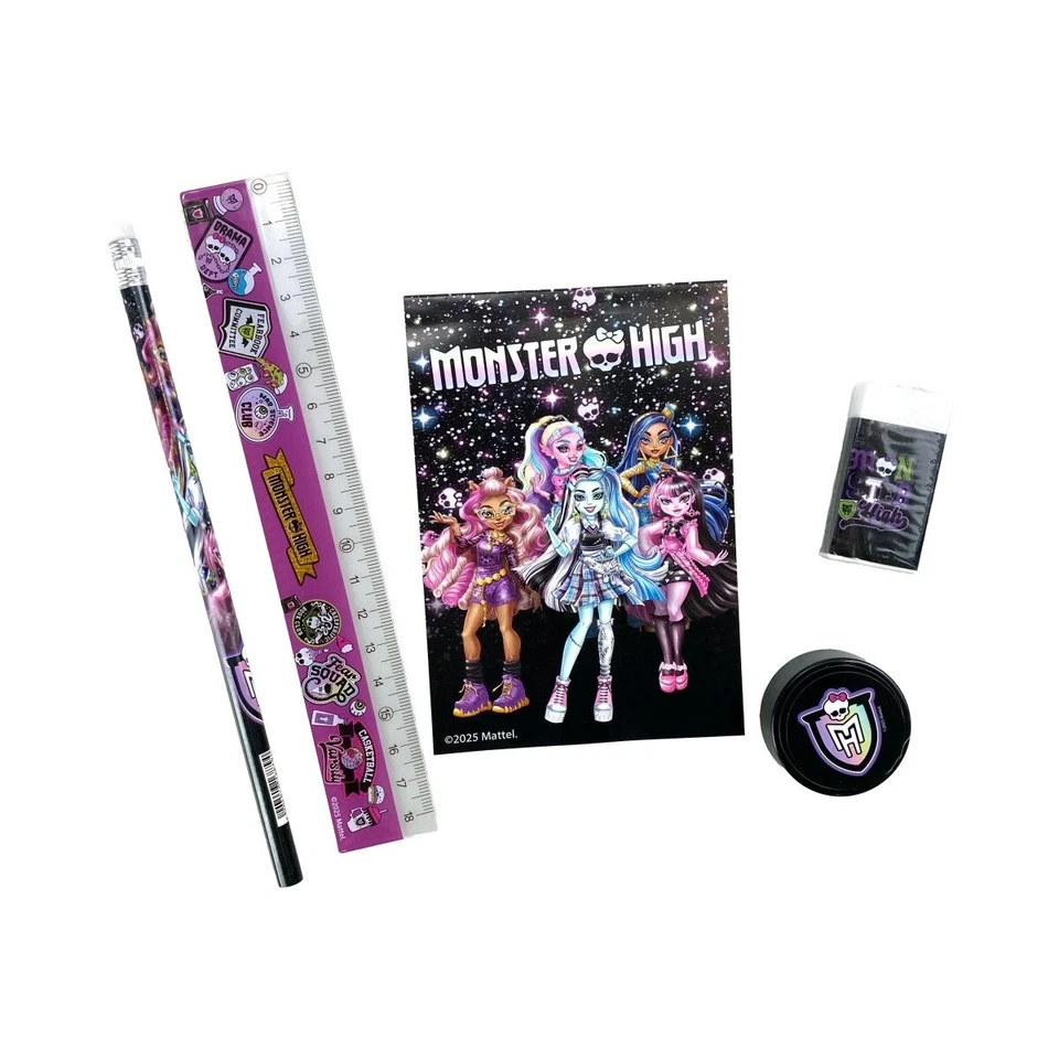 Monster High Schreibset 5-teilig Schule Mädchen Grusel-Fans