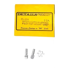NEW Details West DL-228 Ditch Lights - EMD-Style with Pilot Top Mount (2) HO