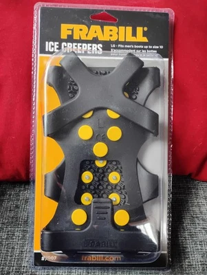 Frabill Ice Creepers Men's L (Up to Size 10) Model #7007 New Factory Package! - Image 1 of 2