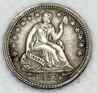 1853 Arrows Seated Liberty Half Dime Silver VF/XF Better Date