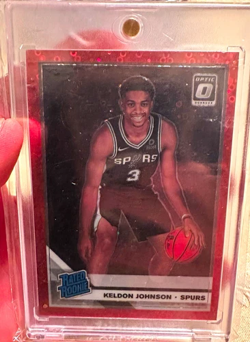 Panini 2019-20 Donruss Optic Rated Rookie Keldon Johnson #186 Red FB /85