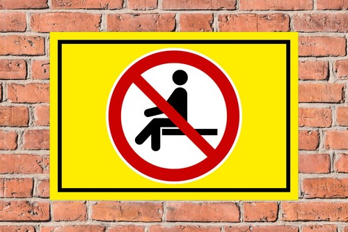 Schild - Sitzen verboten! - in 4 Größen - S00355-036 - Bild 4 von 5