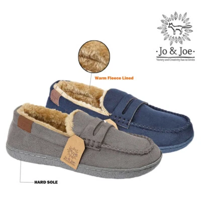SÄUGLINGE JUNGEN WINTER WARMFELL GEFÜTTERTER MOKASSIN FLACH KINDER SLIPPER JO & JOE