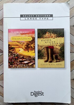 Italian Lessons & Water, Stone, Heart - Book 2in1 Large Print - VERY GOOD