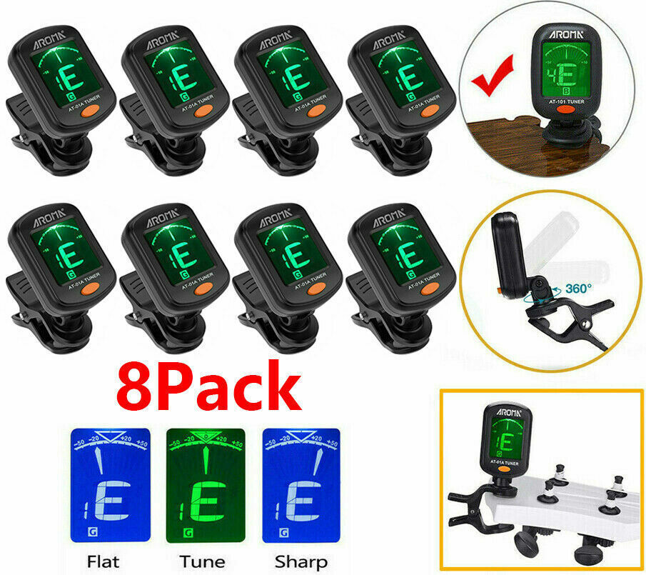 LCD Clip on Chromatic Electric Acoustic Guitar Bass Ukulele Banjo Violin Tuner e