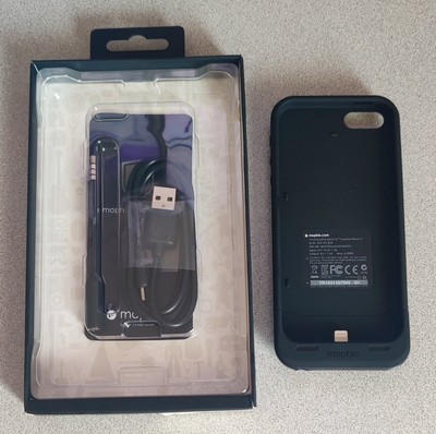 Genuine Mophie Juice Pack Air Battery Case JPA-IP5-BLK for iPhone 5, 5s - Black