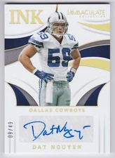 2022 Panini Immaculate Collection Dat Nguyen Immaculate Ink Auto 08/49 Cowboys