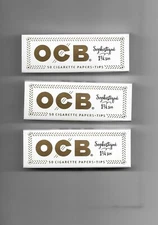 OCB SOPHISTIQUE 1 1/4 SIZE CIGARETTE ROLLING PAPERS AND TIPS 3 PACK 150 LEAVES