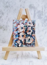 Original artwork Impasto Handmade Painting Floral Still Life Acrylics Impression