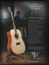 Michael Kelly V65SP Visionary 65 acoustic guitar series advertisement ad print