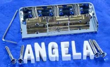 Wilkinson WTBS Short Chrome Bridge With Compensated Brass Saddles For Tele #WTBS