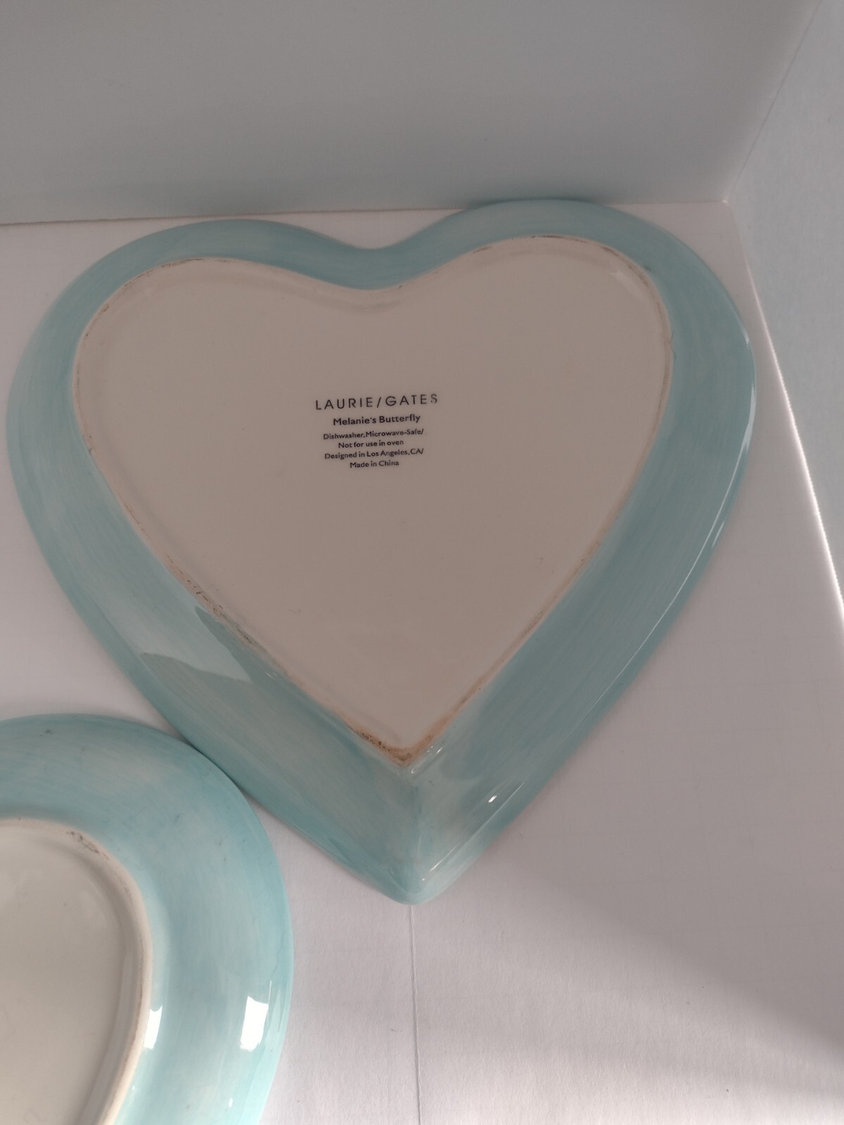 Laurie Gates Melanie’s Butterfly Heart Shaped Lunch Dinner Plate 3 Sold Separate