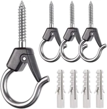 4Pcs Wall Mount Ceiling Plant Hanger Hooks, Outdoor Hanging Brackets for Hanging