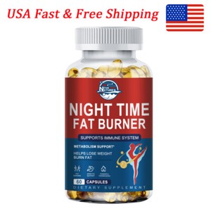 Night Time Fat Burner Supplement Weight Loss Appetite Suppressant 60 Pills