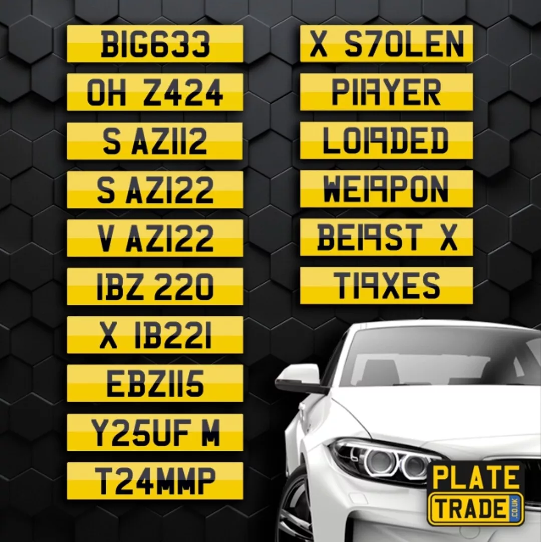 DATELESS PRIVATE CHERISHED REGISTRATION NUMBER PLATE 5 UXA 1X3 2x2