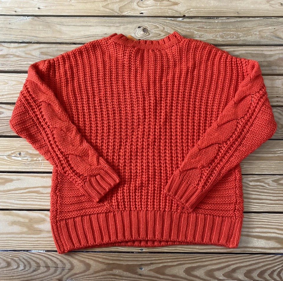 one A NUEVO CON ETIQUETAS $78 Mujer Jersey Punto Suéter Talla XS Naranja Riot R4 Foto 2 de 4