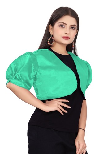 Satin Cropped Bolero Koti Kurzarm Damen Bolero Cardigan Bolero Jacke S109 - Bild 185 von 210