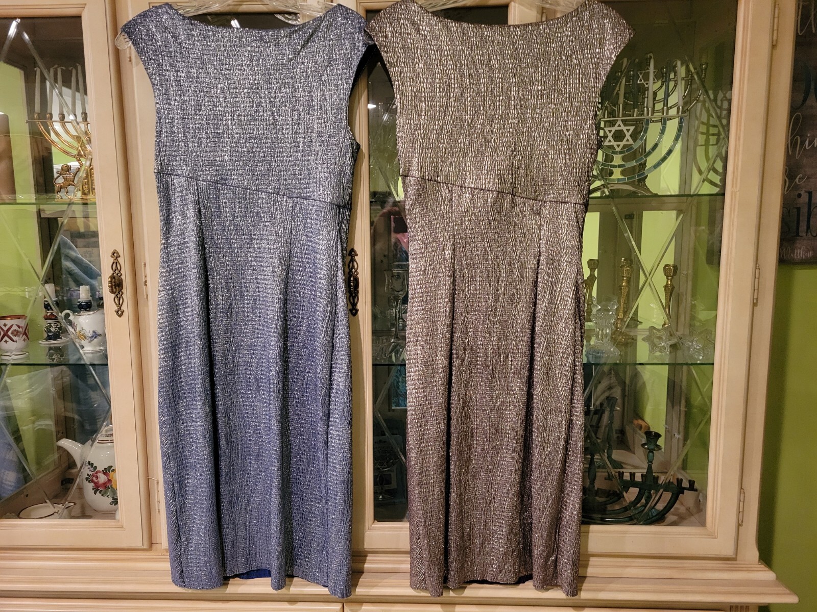 Connected Apparel Lisa dresses 6 solid metallic b… - image 2