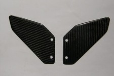 CARBON FIBRE Heel Plates Aprilia RSV RSVR Mille Tuono Gen 2 2004 on TWILL