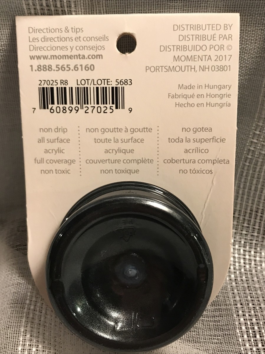 Momenta METALLIC Stencil Paint. NEW .84oz Graphite No Drip Craft