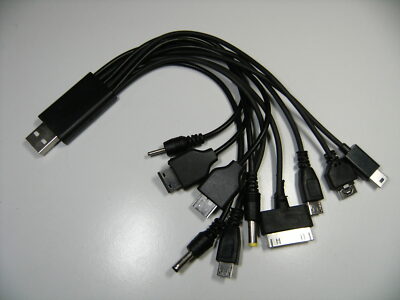 Multi Function USB Adapter Cable 10 in 1 OTG Converter Data Transfer Charger A+